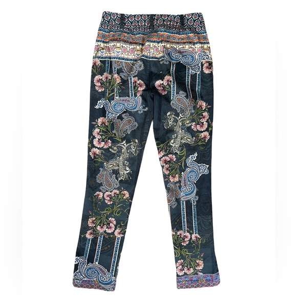 Johnny Was Biya Printed Multicolor Viva Croppes Twill Jeans Pants - Picture 5 of 12